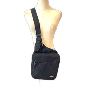 Travelon Black Travel Sling Crossbody Nylon Multi-Pocket Unisex Lightweight